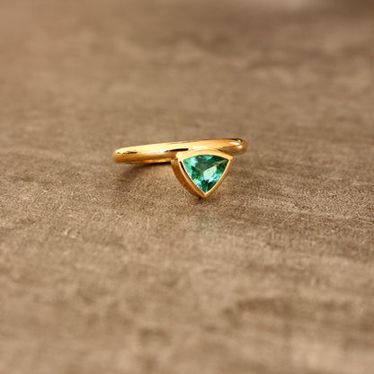 Goldring mit Turmalin Trillion