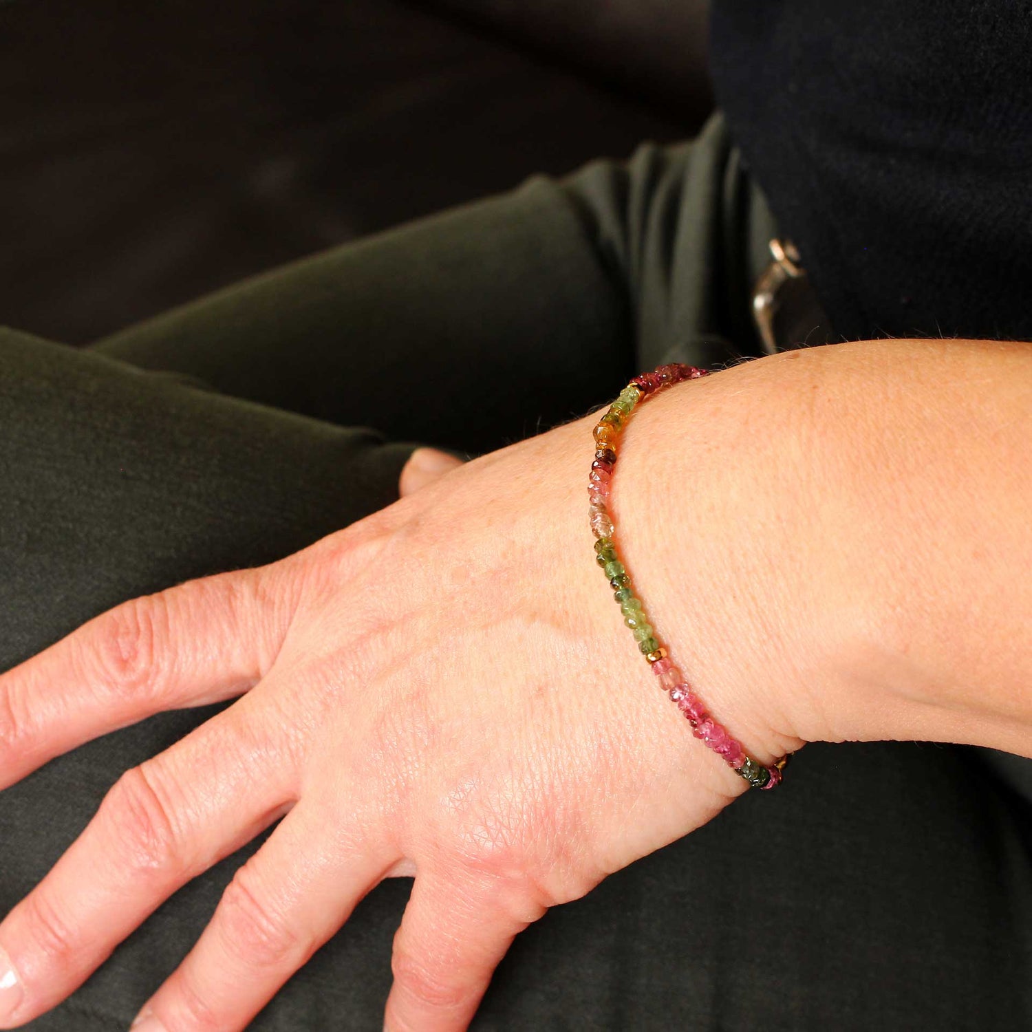 Turmalin Armband Gold 585 – facettiertes Edelsteinarmband