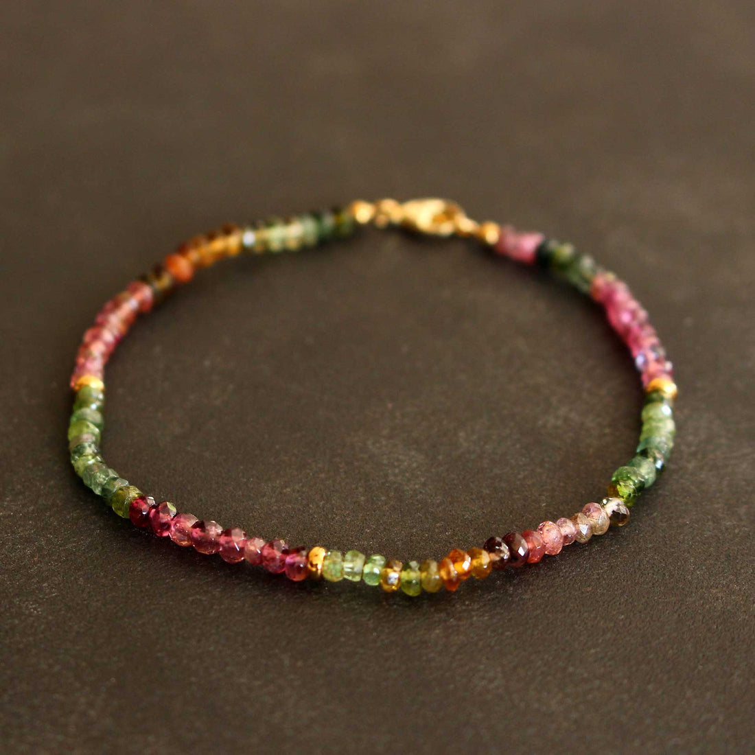 Turmalin Armband Gold 585 – facettiertes Edelsteinarmband