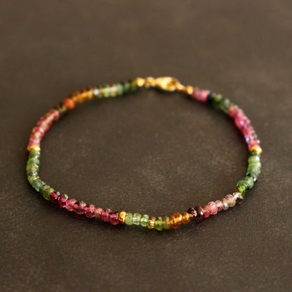 Turmalin Armband Gold 585 – facettiertes Edelsteinarmband