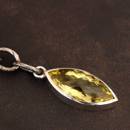Silbercollier mit Lemon Quarz