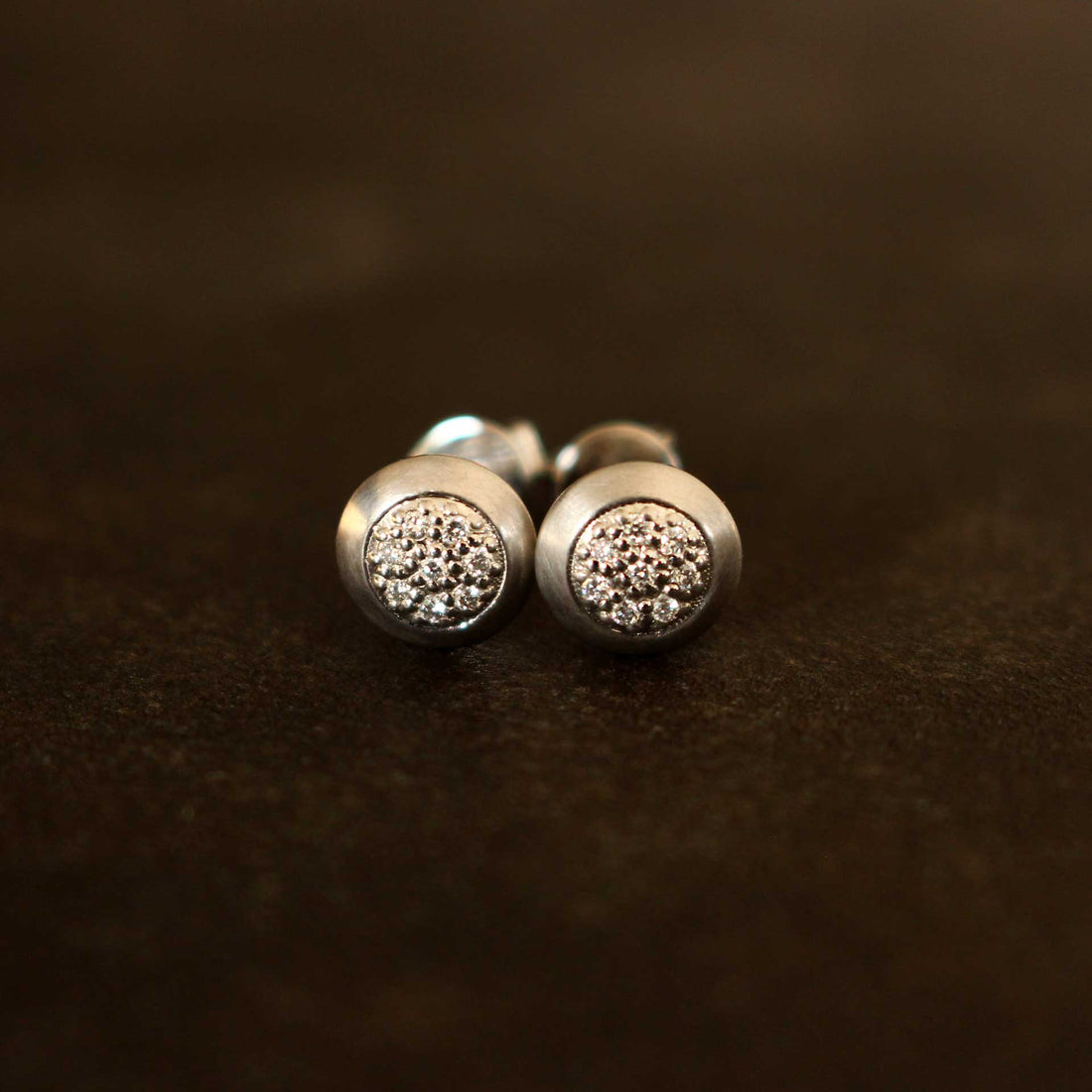 Platinohrstecker mit Brillanten