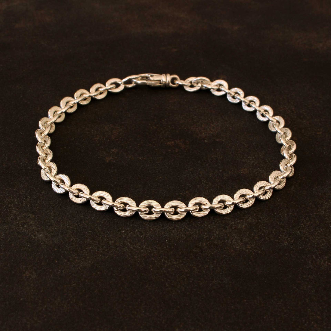 Silberarmband unisex gehämmert