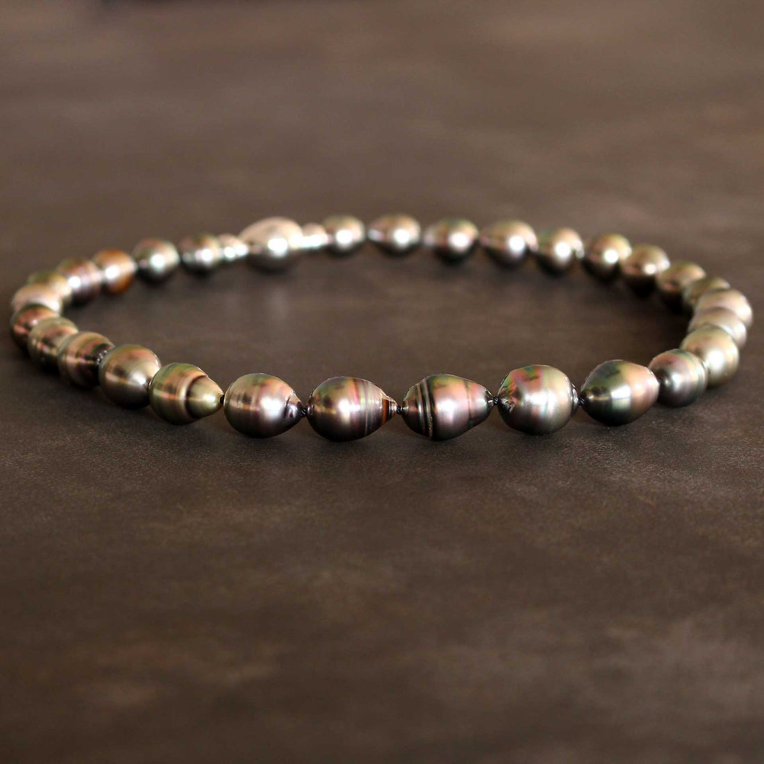 Tahitiperlenkette Barock mit Schliesse in 18ct Weißgold