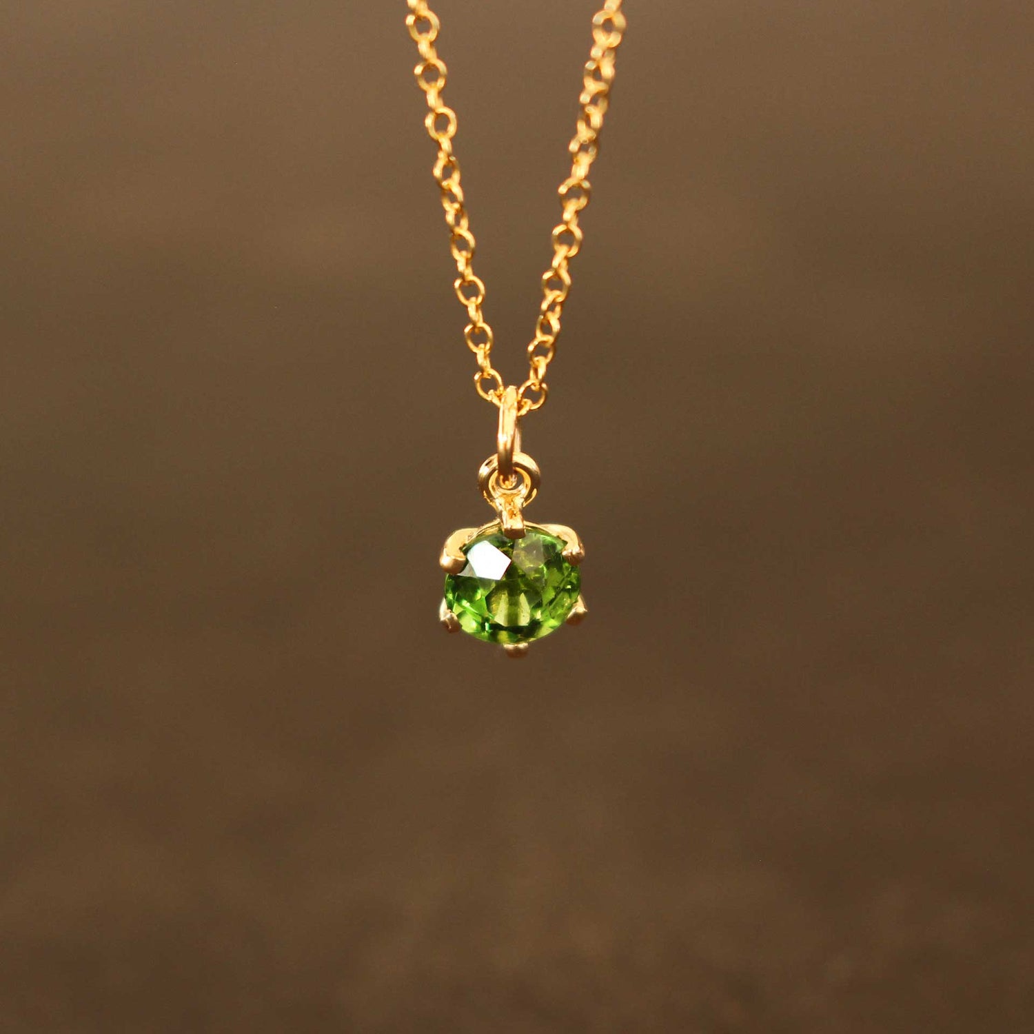 Turmalinanhänger 18ct. Gelbgold in Körbchenfassung